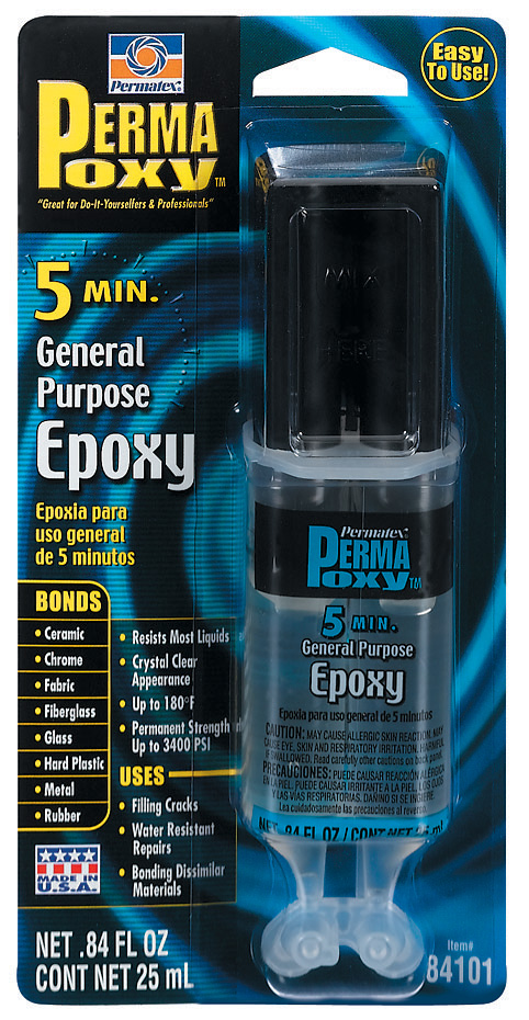 Permatex 84101 Permapoxy 5 Minute General Purpose Epoxy 0 84 Oz